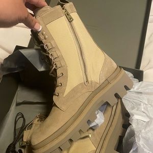 Women’s All Saints canvas/suede boots